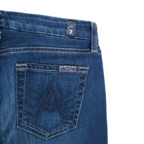 7 for all Mankind A POCKET BOOT CUT Dark Jeans 25 - Picture 5 of 8